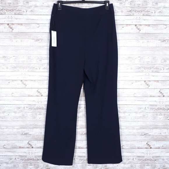 Calvin Klein Womens Dress Pants Sz 14 High Rise Navy 308A - Picture 3 of 6